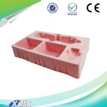 Thermoformed flocked blister packaging tray